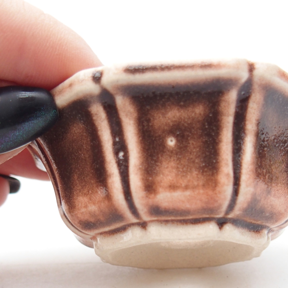 Ciotola per mini bonsai 6 x 6 x 3 cm, rosa