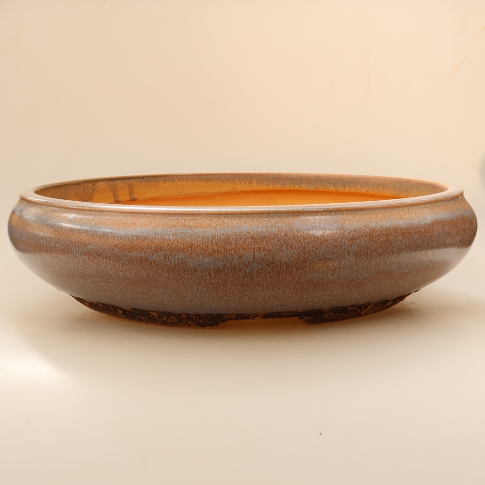 Vaso in ceramica per bonsai 36,5 x 36,5 x 9 cm, colore blu - SOLO RITIRO IN NEGOZIO o spedizione su pallet