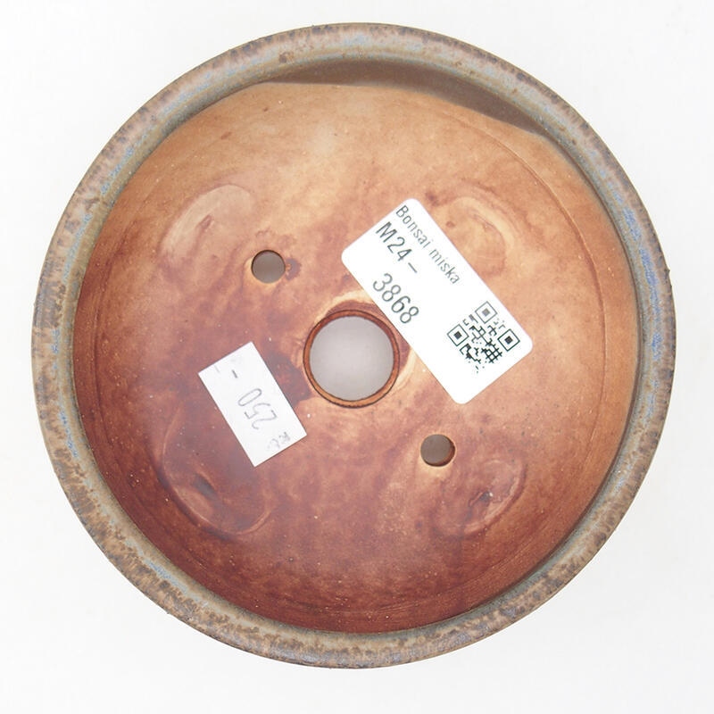 Ciotola bonsai in ceramica 10,5 x 10,5 x 4,5 cm, colore blu