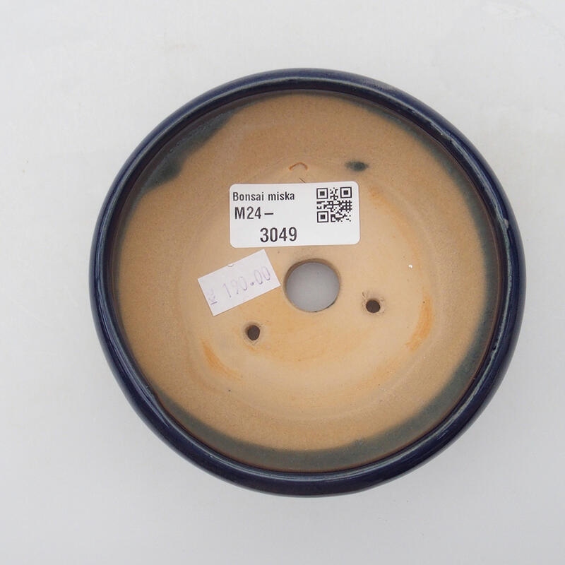 Ciotola bonsai in ceramica 10,5 x 10,5 x 4,5 cm, colore blu