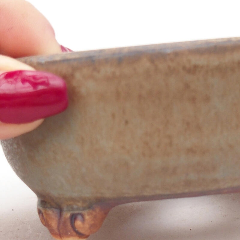 Ciotola bonsai in ceramica 10,5 x 10,5 x 4,5 cm, colore blu