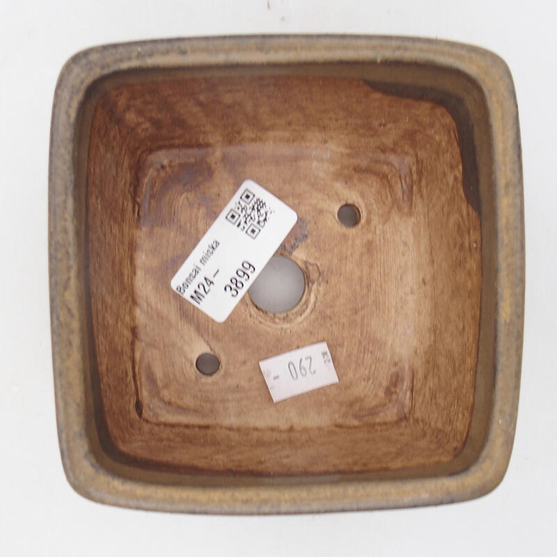 Ciotola per bonsai in ceramica 10,5 x 10,5 x 6,5 cm, marrone