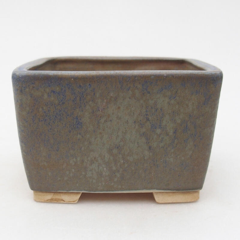 Ciotola bonsai in ceramica 10,5 x 10,5 x 6,5 cm, colore blu