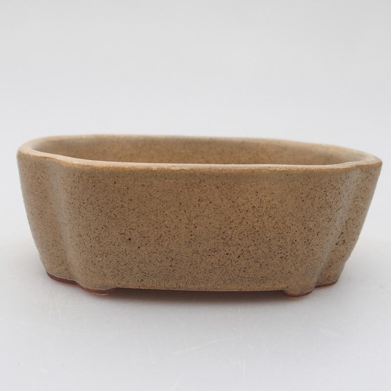 Ciotola per bonsai in ceramica 10,5 x 8 x 3,5 cm, colore beige