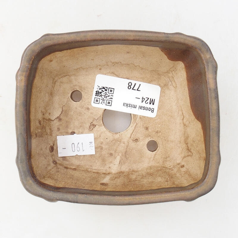 Ciotola per bonsai in ceramica 10,5 x 9 x 4,5 cm, marrone