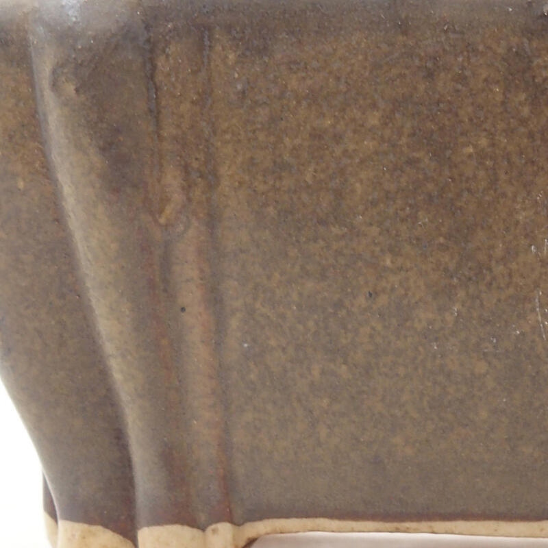 Ciotola per bonsai in ceramica 10,5 x 9 x 4,5 cm, marrone