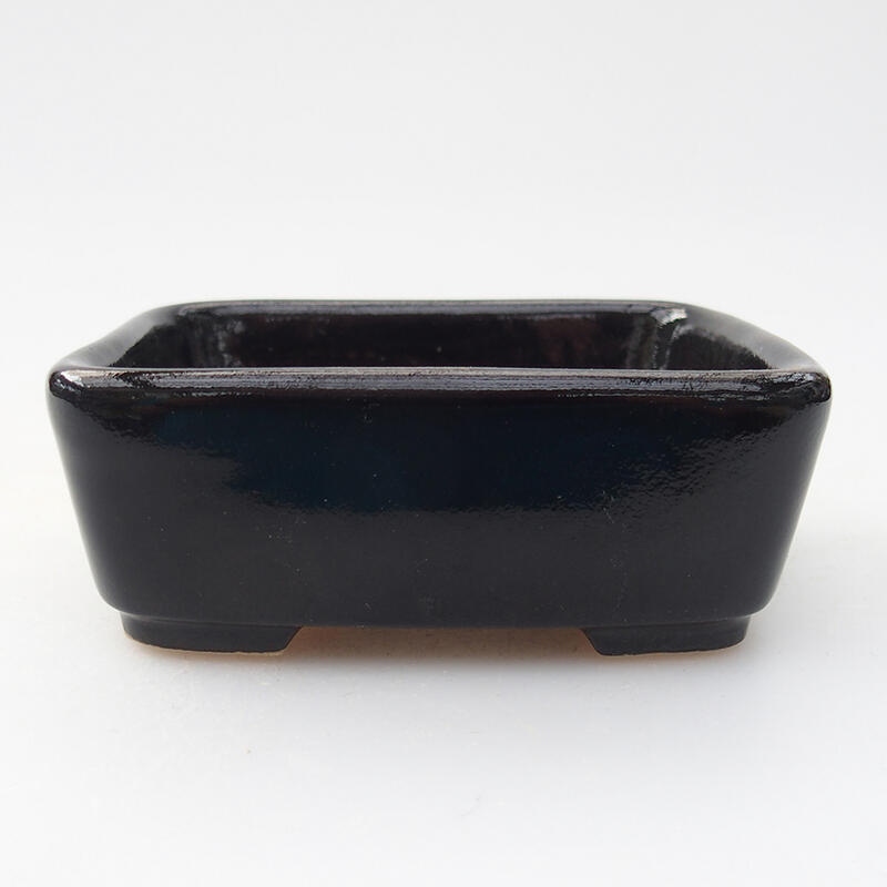Ciotola per bonsai in ceramica 10 x 5,5 x 3,5 cm, nero