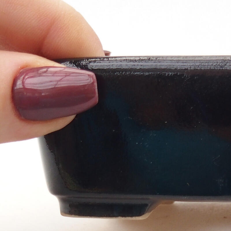 Ciotola per bonsai in ceramica 10 x 5,5 x 3,5 cm, nero