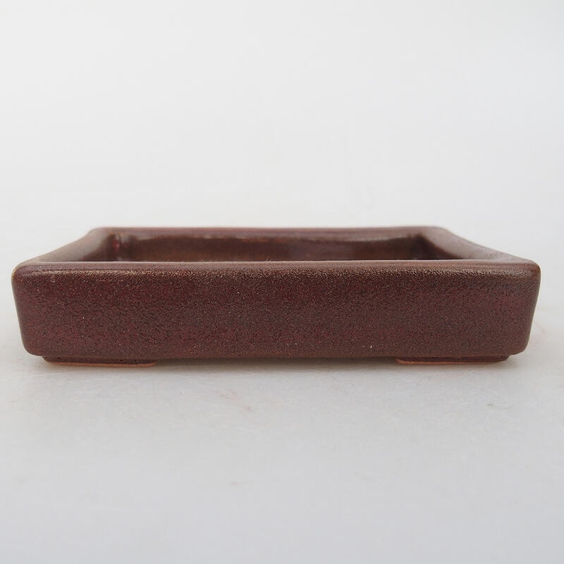 Ciotola per bonsai in ceramica 10 x 7 x 2 cm, marrone