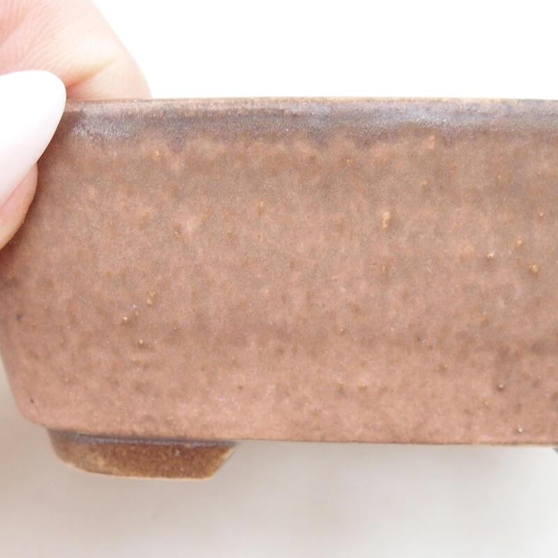 Ciotola per bonsai in ceramica 10 x 8,5 x 4 cm, marrone