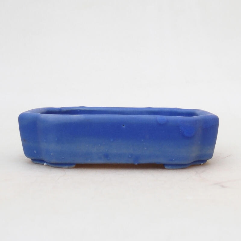 Ciotola per bonsai in ceramica 10 x 8 x 2,5 cm, colore blu