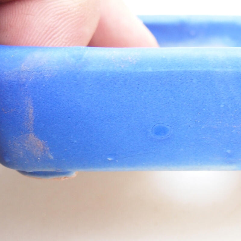 Ciotola per bonsai in ceramica 10 x 8 x 2,5 cm, colore blu