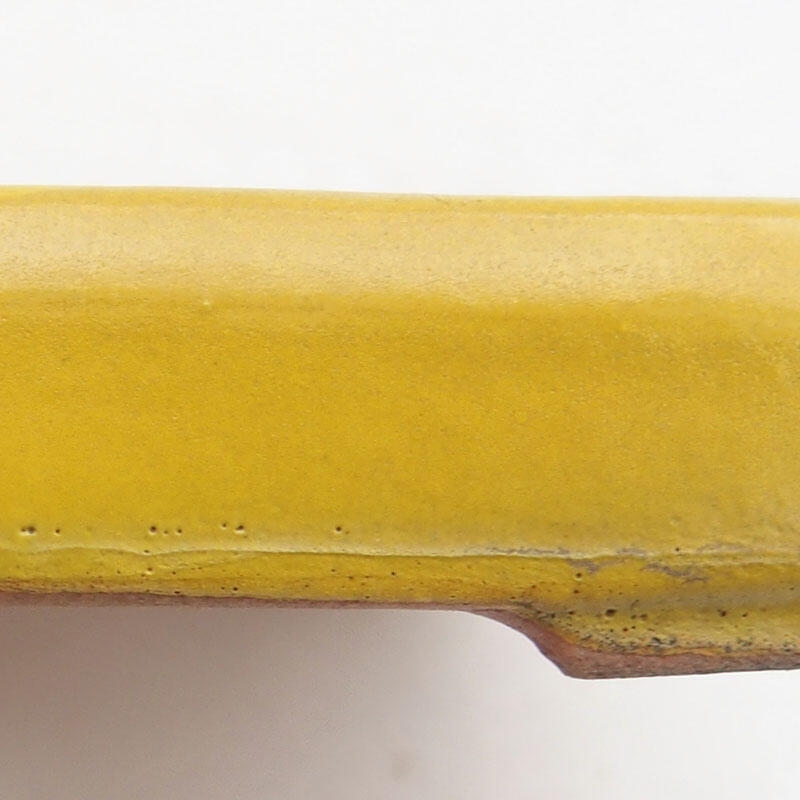 Ciotola per bonsai in ceramica 10 x 8 x 2 cm, giallo