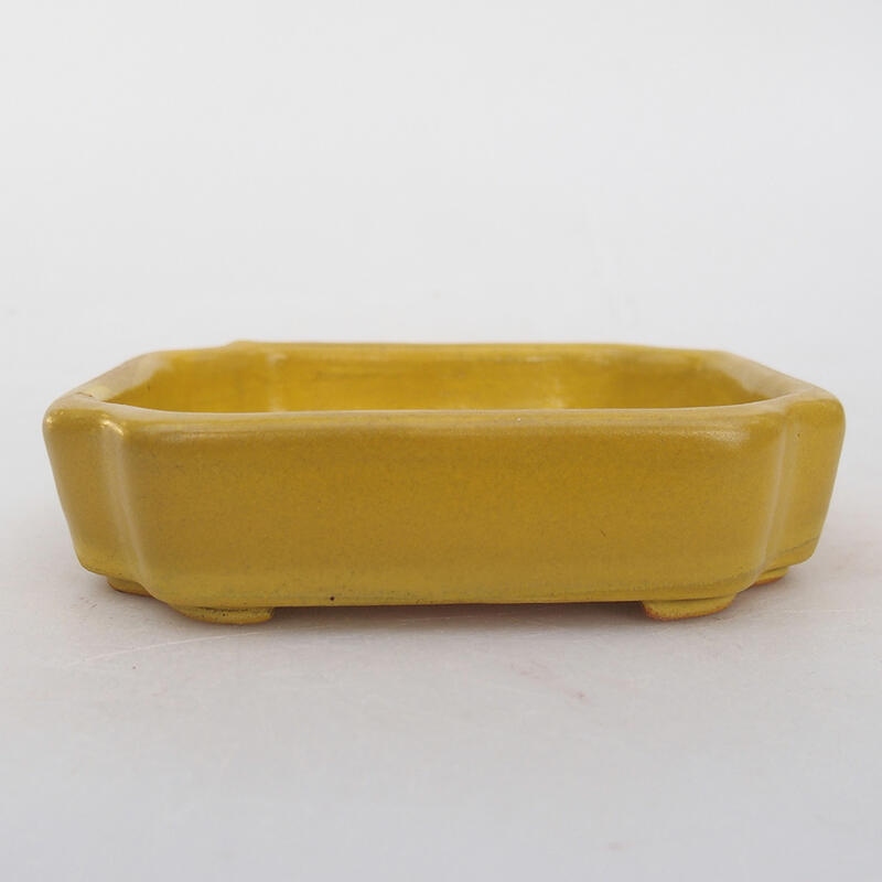 Ciotola per bonsai in ceramica 10 x 8 x 2 cm, giallo