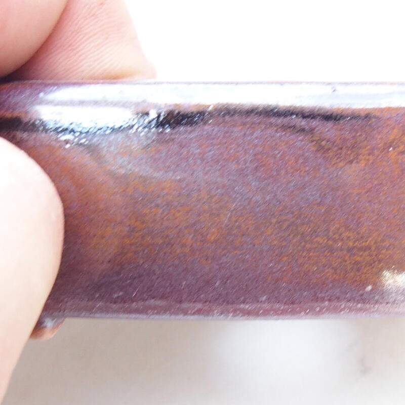 Ciotola per bonsai in ceramica 10 x 8 x 3,5 cm, marrone