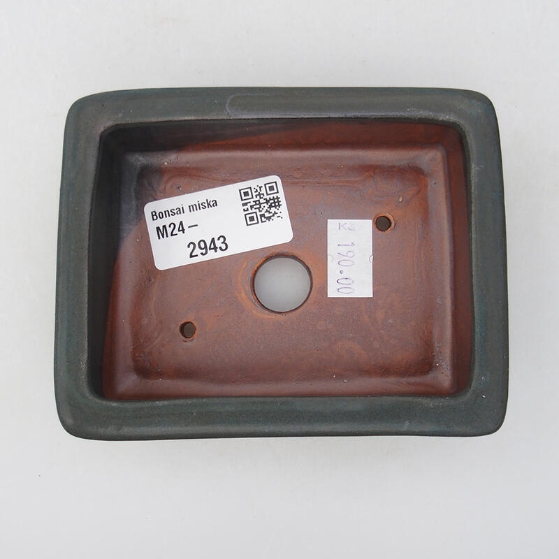 Ciotola per bonsai in ceramica 10 x 8 x 3 cm, grigio