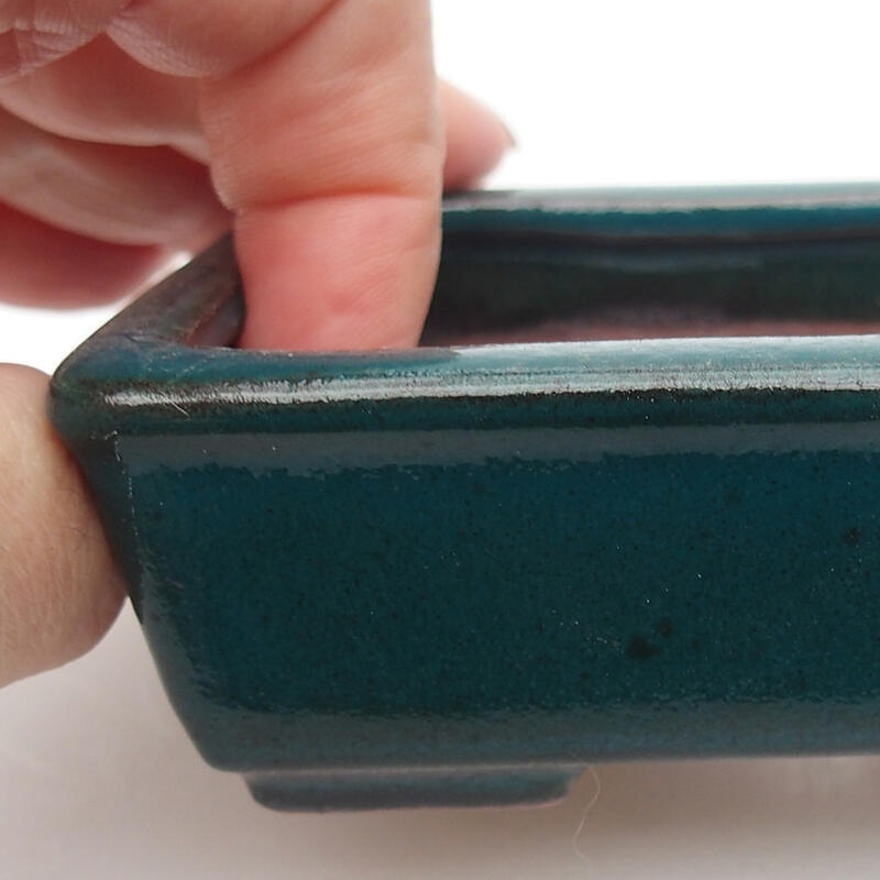 Ciotola per bonsai in ceramica 10 x 8 x 3 cm, verde