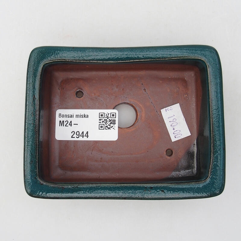 Ciotola per bonsai in ceramica 10 x 8 x 3 cm, verde