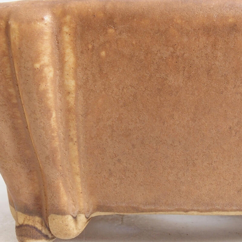 Ciotola per bonsai in ceramica 10 x 9 x 4,5 cm, marrone