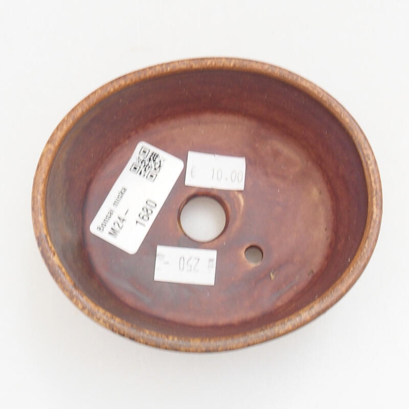 Ciotola bonsai in ceramica 10 x 9 x 5 cm, arancione