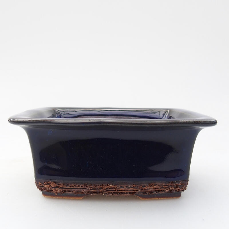 Ciotola bonsai in ceramica 11,5 x 10 x 4,5 cm, colore blu