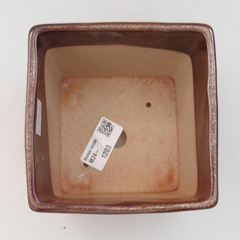 Ciotola per bonsai in ceramica 11,5 x 11,5 x 9 cm, verde