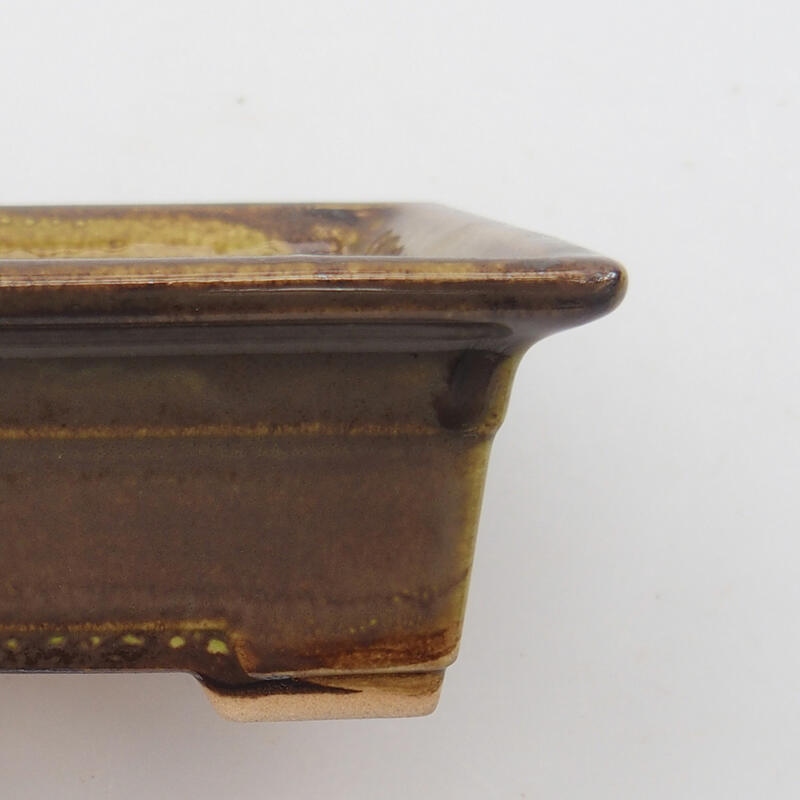 Ciotola bonsai in ceramica 11,5 x 9,5 x 5 cm, grigio