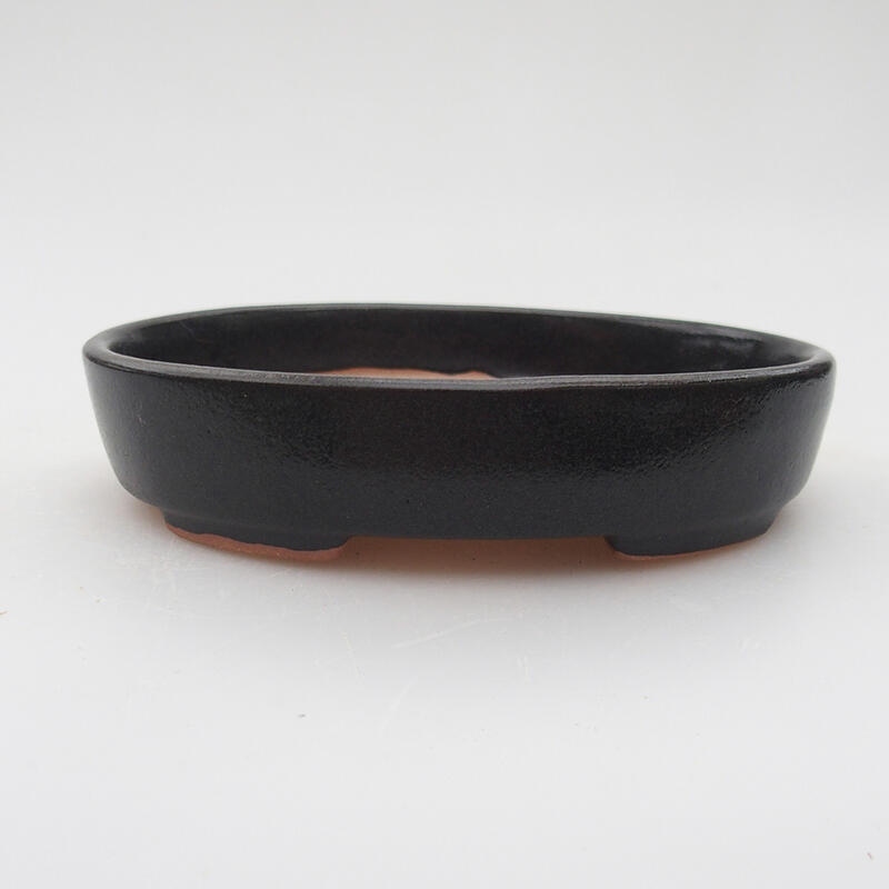 Ciotola per bonsai in ceramica 11,5 x 9 x 2 cm, colore nero