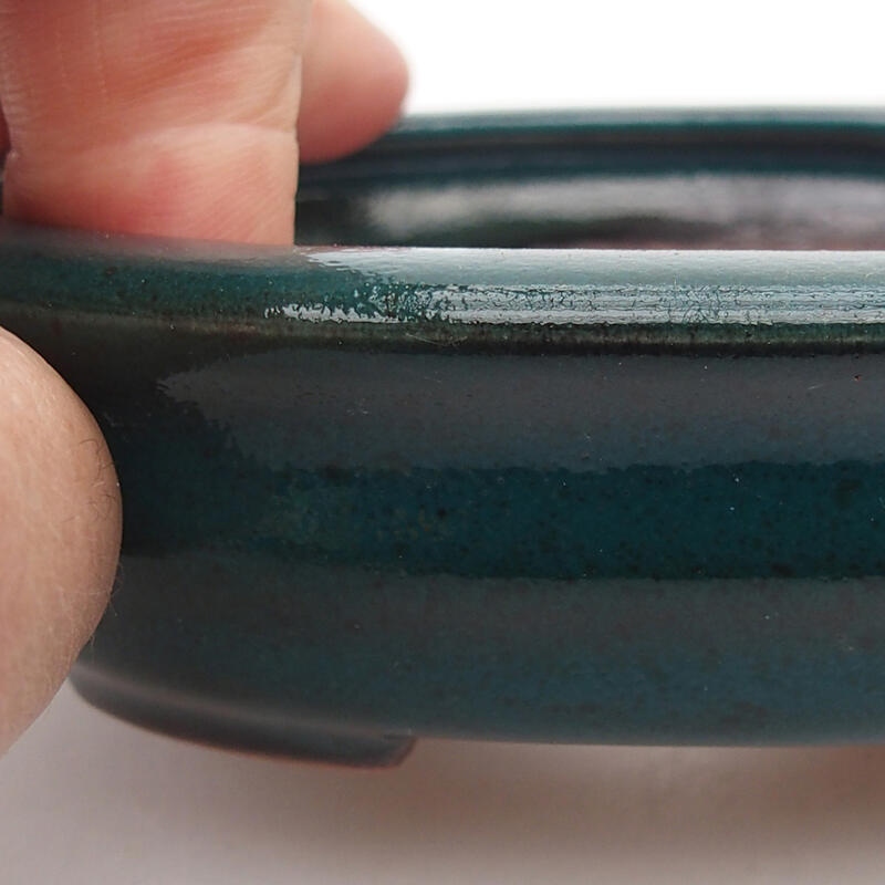 Ciotola per bonsai in ceramica 11,5 x 9 x 3 cm, verde