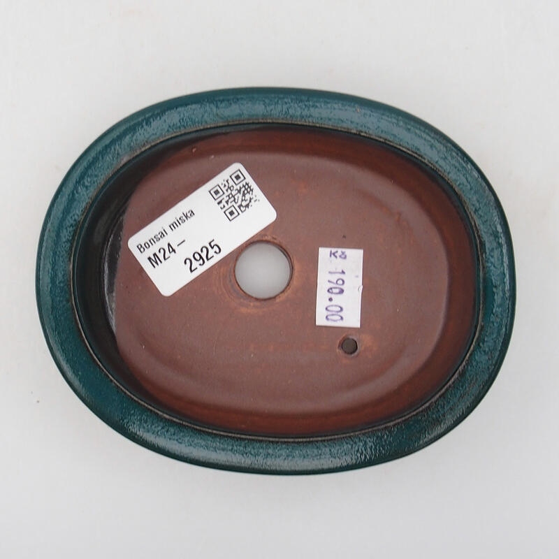 Ciotola per bonsai in ceramica 11,5 x 9 x 3 cm, verde