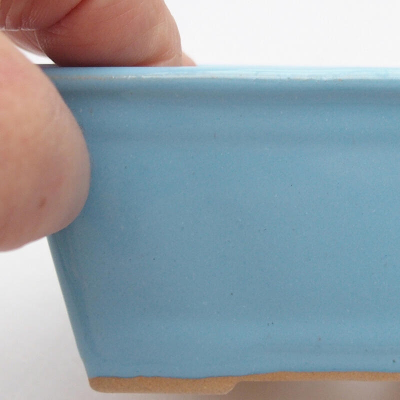 Ciotola bonsai in ceramica 11,5 x 9 x 5,5 cm, colore blu