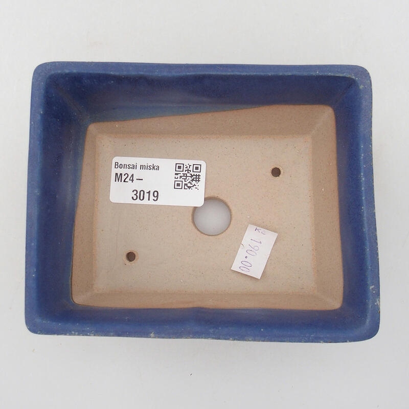 Ciotola bonsai in ceramica 11,5 x 9 x 5,5 cm, colore blu