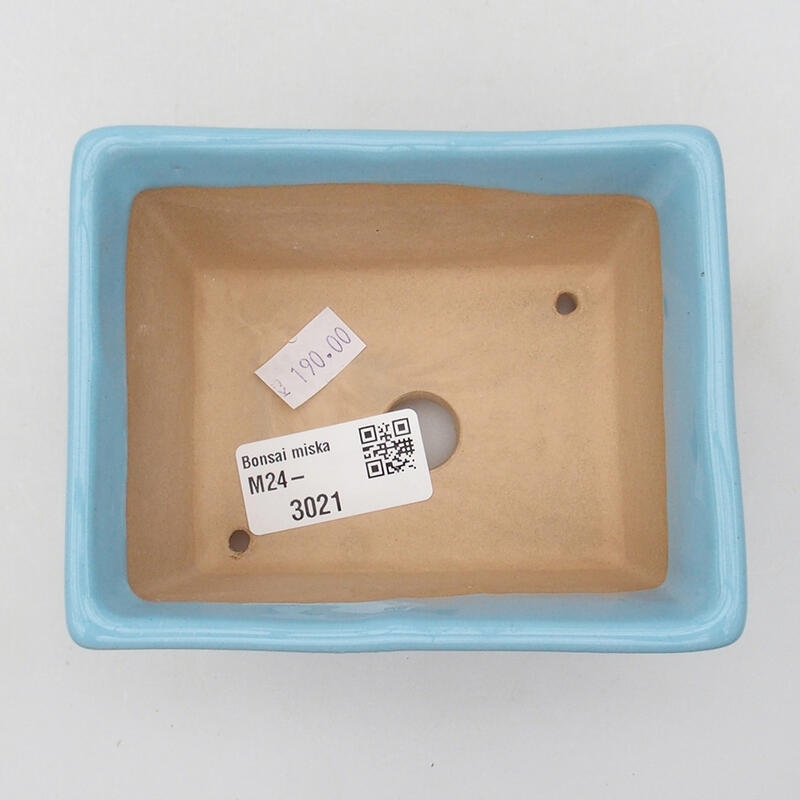 Ciotola bonsai in ceramica 11,5 x 9 x 5,5 cm, colore blu
