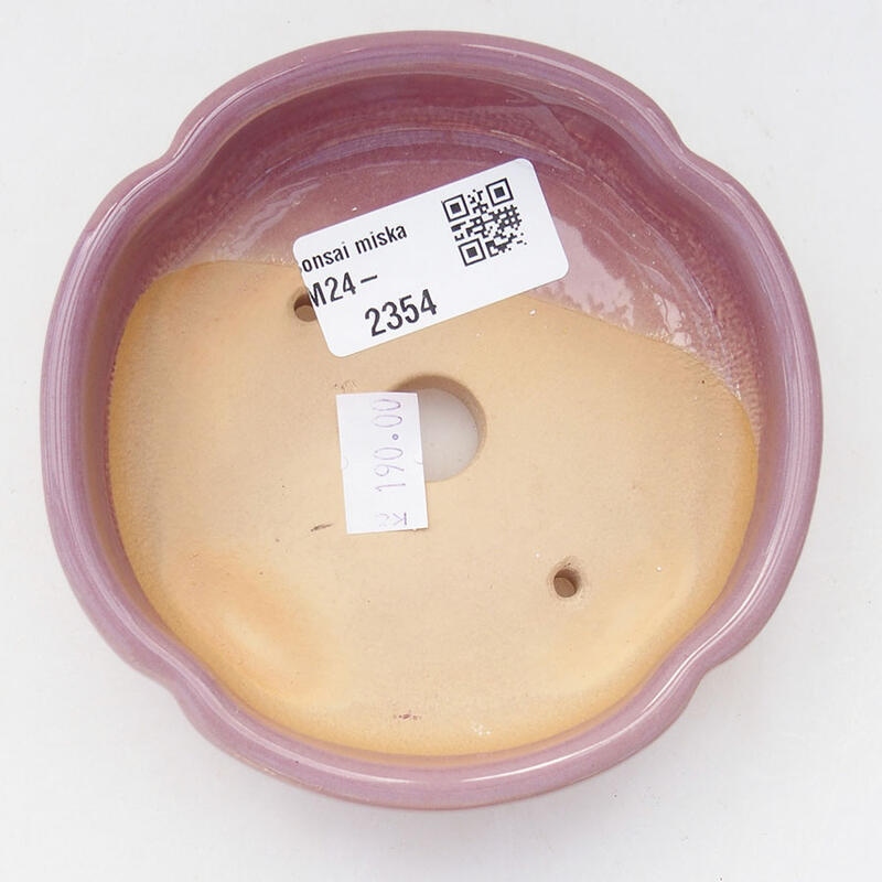 Ciotola per bonsai in ceramica 11 x 11 x 3 cm, colore viola