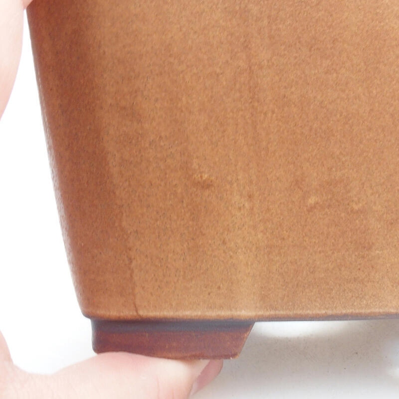 Ciotola bonsai in ceramica 11 x 11 x 8 cm, arancione