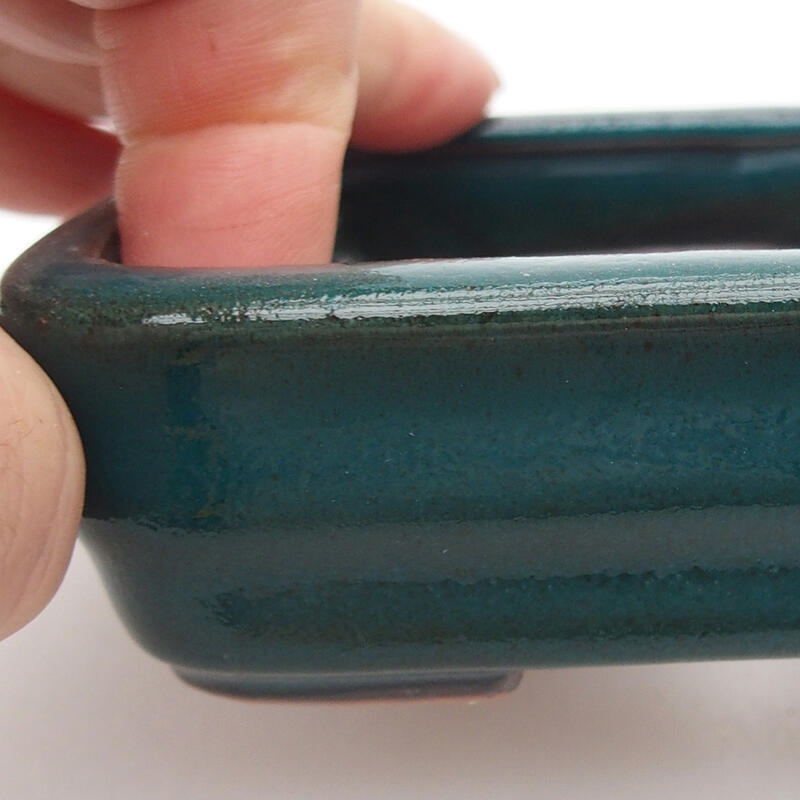 Ciotola bonsai in ceramica 11 x 8 x 3 cm, verde
