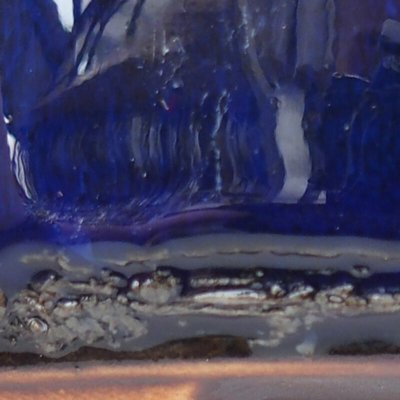 Ciotola bonsai in ceramica 11 x 8 x 4,5 cm, colore blu