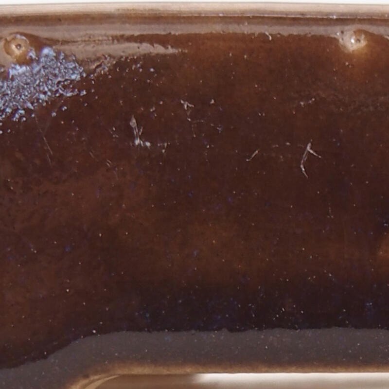 Ciotola bonsai in ceramica 11 x 9 x 3,5 cm, marrone