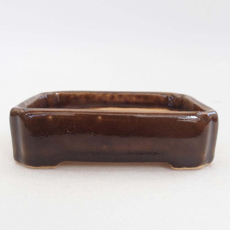 Ciotola bonsai in ceramica 11 x 9 x 3,5 cm, marrone