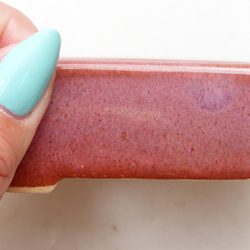 Ciotola bonsai in ceramica 11 x 9 x 3 cm, rosa