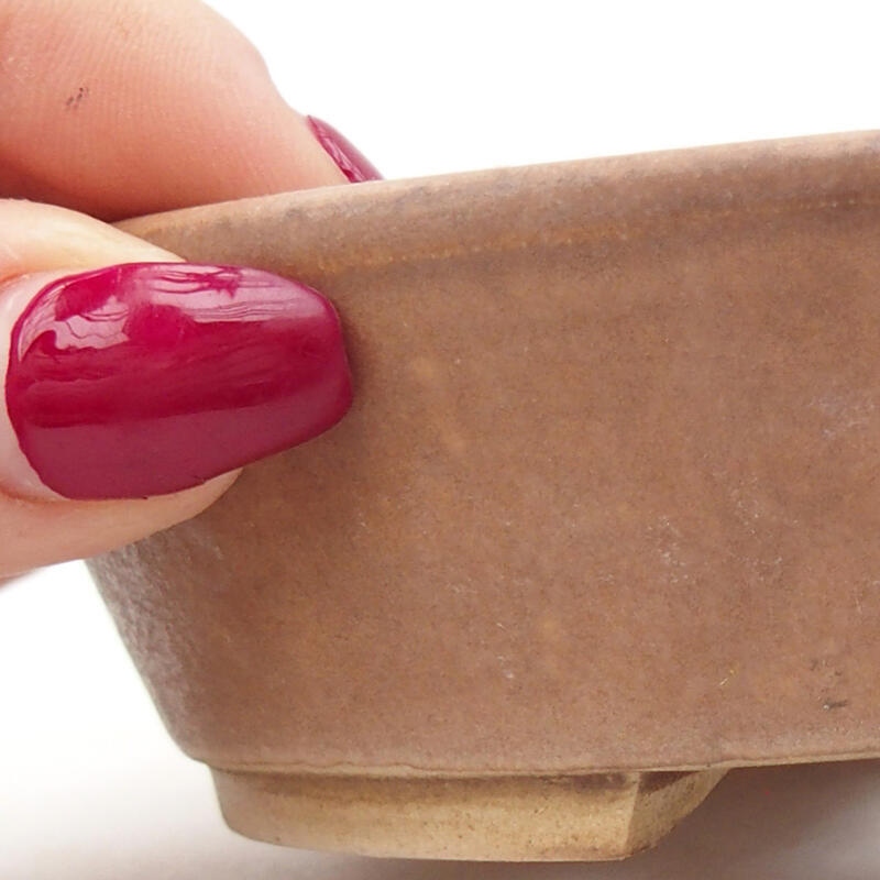 Ciotola per bonsai in ceramica 12,5 x 10,5 x 3,5 cm, rosa