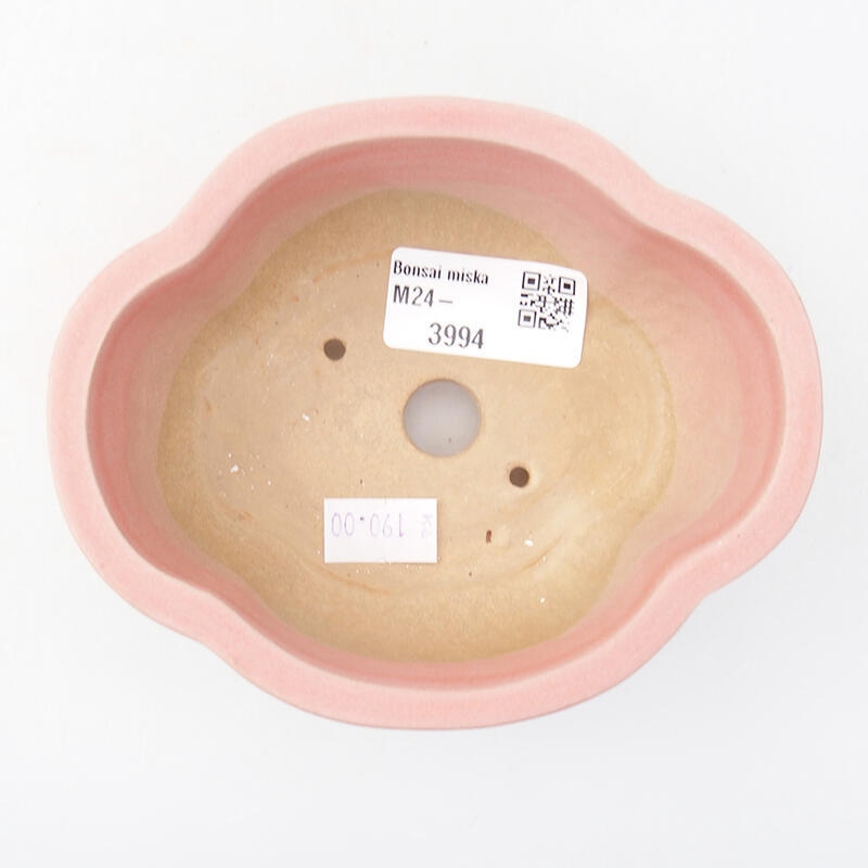 Ciotola bonsai in ceramica 12,5 x 10,5 x 4,5 cm, rosa