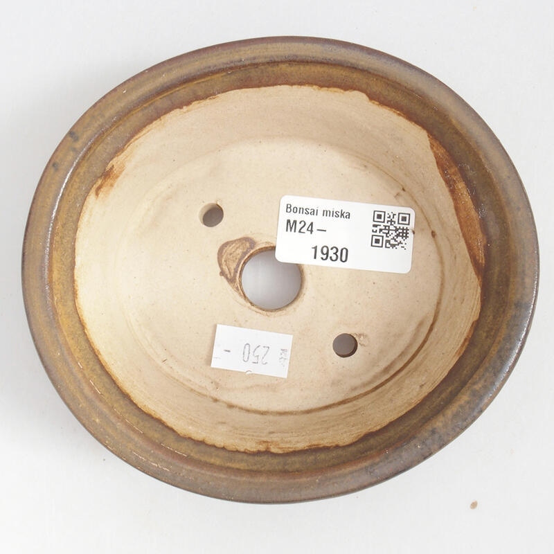 Ciotola per bonsai in ceramica 12,5 x 11,5 x 4 cm, marrone