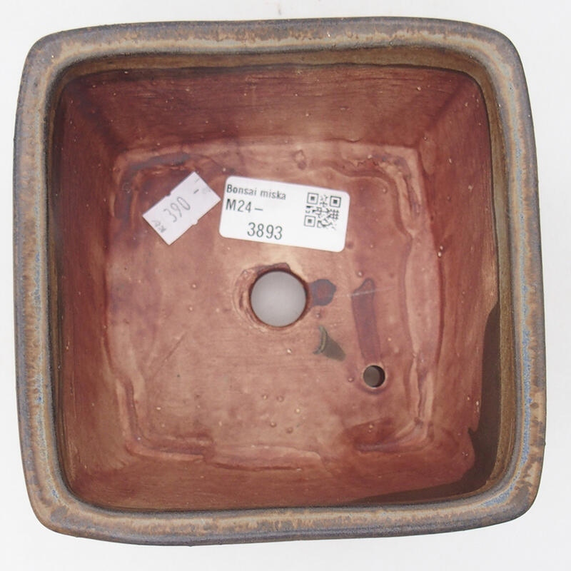 Ciotola per bonsai in ceramica 12,5 x 12,5 x 8 cm, colore blu