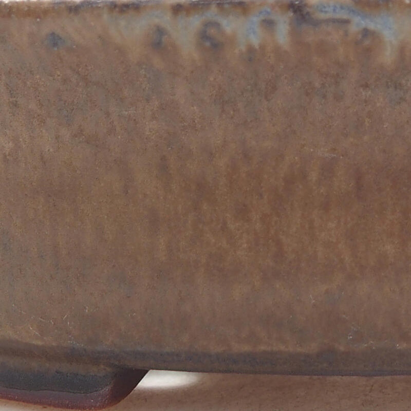 Ciotola per bonsai in ceramica 12,5 x 12 x 3,5 cm, marrone