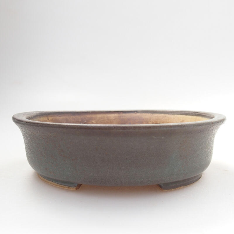 Ciotola per bonsai in ceramica 12,5 x 12 x 3,5 cm, colore blu