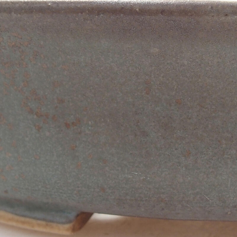 Ciotola per bonsai in ceramica 12,5 x 12 x 3,5 cm, colore blu