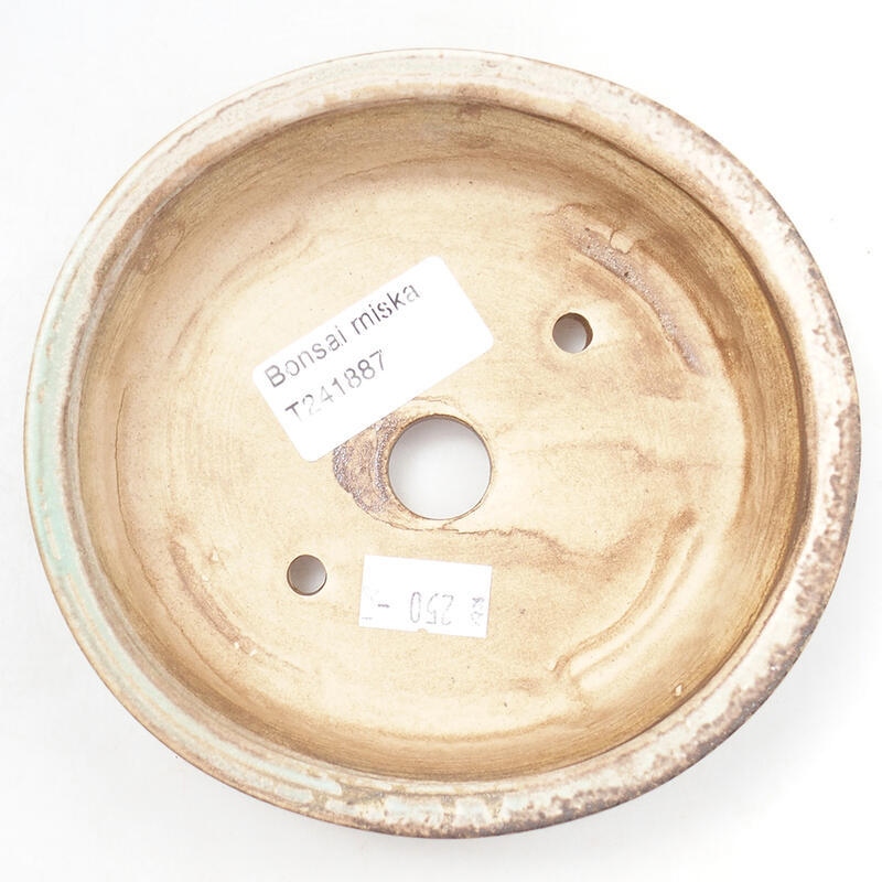 Ciotola per bonsai in ceramica 12,5 x 12 x 3,5 cm, verde