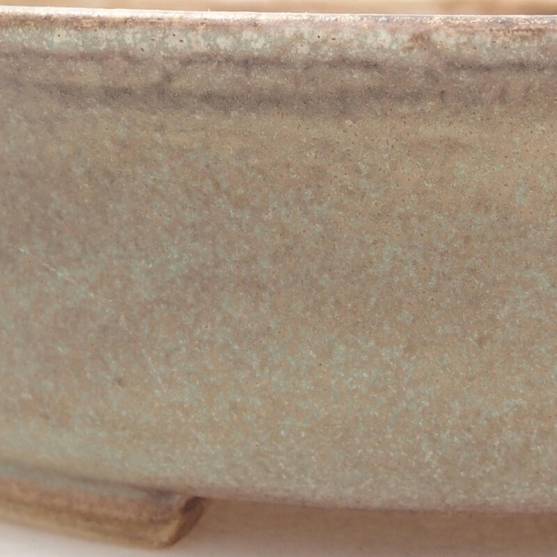 Ciotola per bonsai in ceramica 12,5 x 12 x 3,5 cm, verde