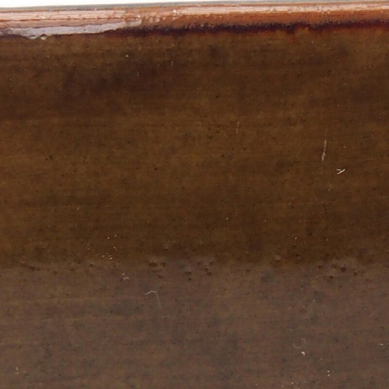 Ciotola per bonsai in ceramica 12,5 x 9,5 x 3 cm, marrone